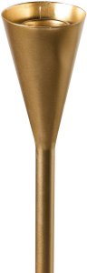 Beliani Świecznik AROUCA Metal 40 cm Złoty 6