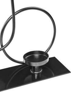 Beliani Świecznik COBH Metal 30 cm Czarny 6