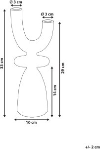 Beliani Świecznik KRADENIK Metal 33 cm Złoty 3