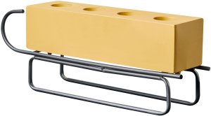 Beliani Świecznik KUHMO Żółty Metal 5