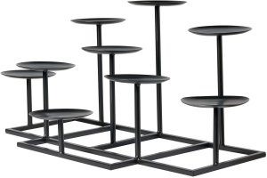 Beliani Świecznik LAMEGO Metal 23 cm Czarny 4