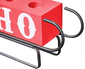 Beliani Świecznik KUHMO Czerwony Metal 7