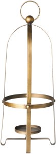 Beliani Świecznik MARAWI Metal 48 cm Złoty 4
