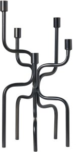Beliani Świecznik PORRTELA Metal 50 cm Czarny 5