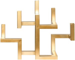 Beliani Świecznik RAPOSO Metal 30 cm Złoty 5
