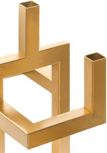 Beliani Świecznik RAPOSO Metal 30 cm Złoty 6