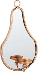 Beliani Świecznik wiszący BAZARNES Metal 45 cm Złoty 4