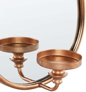 Beliani Świecznik wiszący BAZARNES Metal 45 cm Złoty 8