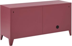 Beliani Szafka biurowa CARDIFF Metal Bordowy 7