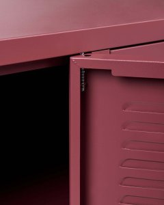 Beliani Szafka biurowa CARDIFF Metal Bordowy 8