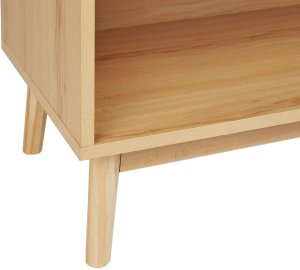 Beliani Szafka dwudrzwiowa fronty rattanowe jasne drewno PEROTE 10