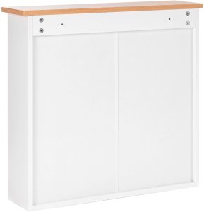 Beliani Szafka wisząca łazienkowa z lustrem ALAMOS 65 cm 60 cm Biały 6