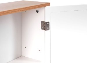 Beliani Szafka wisząca łazienkowa z lustrem ALAMOS 65 cm 60 cm Biały 8