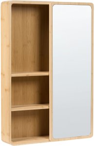 Beliani Szafka wisząca łazienkowa z lustrem GUATAVITA 41 cm 61 cm Jasnobrązowy 5