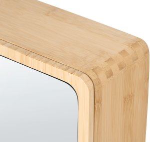 Beliani Szafka wisząca łazienkowa z lustrem GUATAVITA 41 cm 61 cm Jasnobrązowy 7