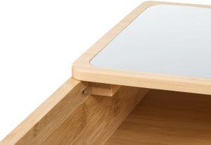 Beliani Szafka wisząca łazienkowa z lustrem GUATAVITA 41 cm 61 cm Jasnobrązowy 8
