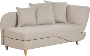 Beliani Szezlong prawostronny beżowy (MERI II) 5