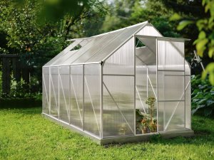 Beliani Szklarnia ogrodowa APULIA Srebrny 315 cm 2