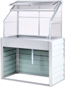 Beliani Szklarnia balkonowa NOVOLI Złamana biel 62 cm 5
