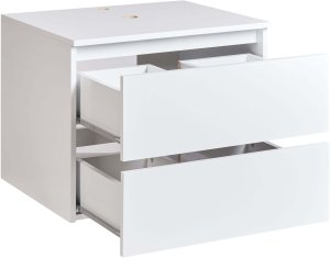 Beliani Wisząca szafka pod umywalkę SERRA 60 cm Biały 4