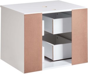 Beliani Wisząca szafka pod umywalkę SERRA 60 cm Biały 6