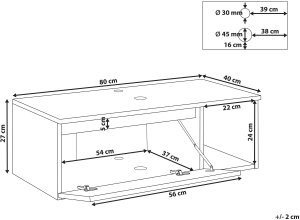 Beliani Wisząca szafka pod umywalkę RUPANCO 80 cm Czarny 3