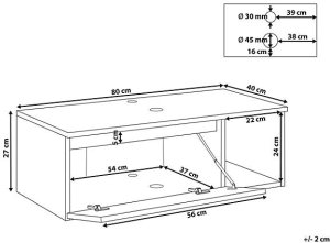 Beliani Wisząca szafka pod umywalkę RUPANCO 80 cm Biały 2
