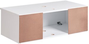 Beliani Wisząca szafka pod umywalkę RUPANCO 80 cm Biały 3