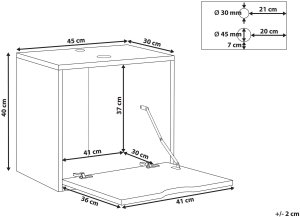 Beliani Wisząca szafka pod umywalkę SUZANO 45 cm Czarny 3