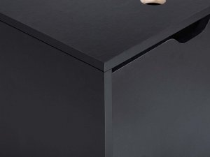 Beliani Wisząca szafka pod umywalkę SUZANO 45 cm Czarny 8