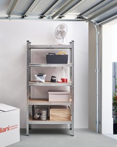 Beliani Zestaw 2 regałów magazynowych XITTA Metal 75 cm 30 cm Srebrny 4