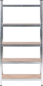 Beliani Zestaw 2 regałów magazynowych XITTA Metal 75 cm 30 cm Srebrny 7