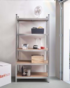 Beliani Zestaw 2 regałów magazynowych XITTA Metal 90 cm 40 cm Srebrny 4