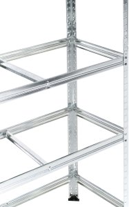 Beliani Zestaw 2 regałów magazynowych XITTA Metal 90 cm 40 cm Srebrny 8