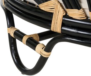 Beliani Zestaw 2 łóżek ogrodowych ROSSANO Rattan Czarny 12