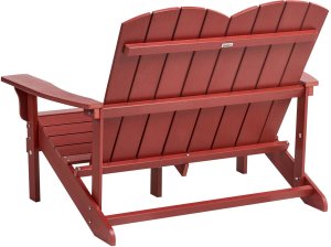 Beliani Ławka ogrodowa ADIRONDACK 125 cm Czerwony 5