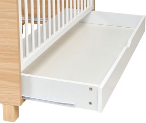 Beliani Łóżeczko dziecięce z szufladą GUNNAR 60 x 120 cm Biały 11