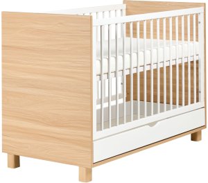 Beliani Łóżeczko dziecięce z szufladą GUNNAR 60 x 120 cm Biały 4