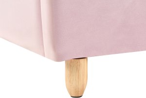 Beliani Łóżko dziecięce Muszla Welur NEULISE 90 x 200 cm Różowy 10
