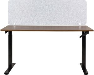 Beliani Przegroda na biurko 160 x 50 cm szara SPLIT 5