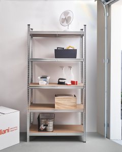 Beliani Regał magazynowy XITTA Metal 180 cm Srebrny 2