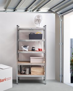 Beliani Regał magazynowy XITTA Metal 150 cm Srebrny 2