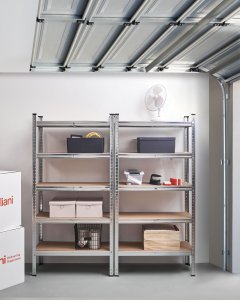 Beliani Regał magazynowy XITTA Metal 150 cm Srebrny 4