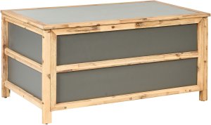 Skrzynia ogrodowa Beliani Skrzynia ogrodowa ACATE Beton 121 cm 72 cm Szary 5