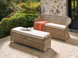 Beliani Sofa ogrodowa z otomaną dla 2 osób SUSUA 2