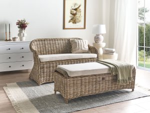 Beliani Sofa ogrodowa z otomaną dla 2 osób SUSUA 4