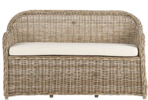 Beliani Sofa ogrodowa z otomaną dla 2 osób SUSUA 7