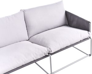 Beliani Sofa ogrodowa dla 2 osób PONTE Metal Szary 11