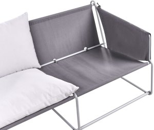 Beliani Sofa ogrodowa dla 2 osób PONTE Metal Szary 12