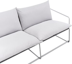 Beliani Sofa ogrodowa dla 2 osób PONTE Metal Szary 13